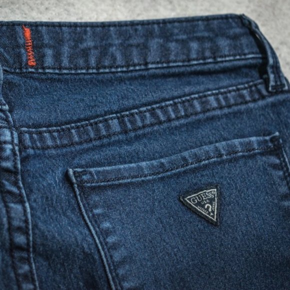 Guess Low Rise Straight Grace Fit Dark Blue Jeans - Picture 4 of 8